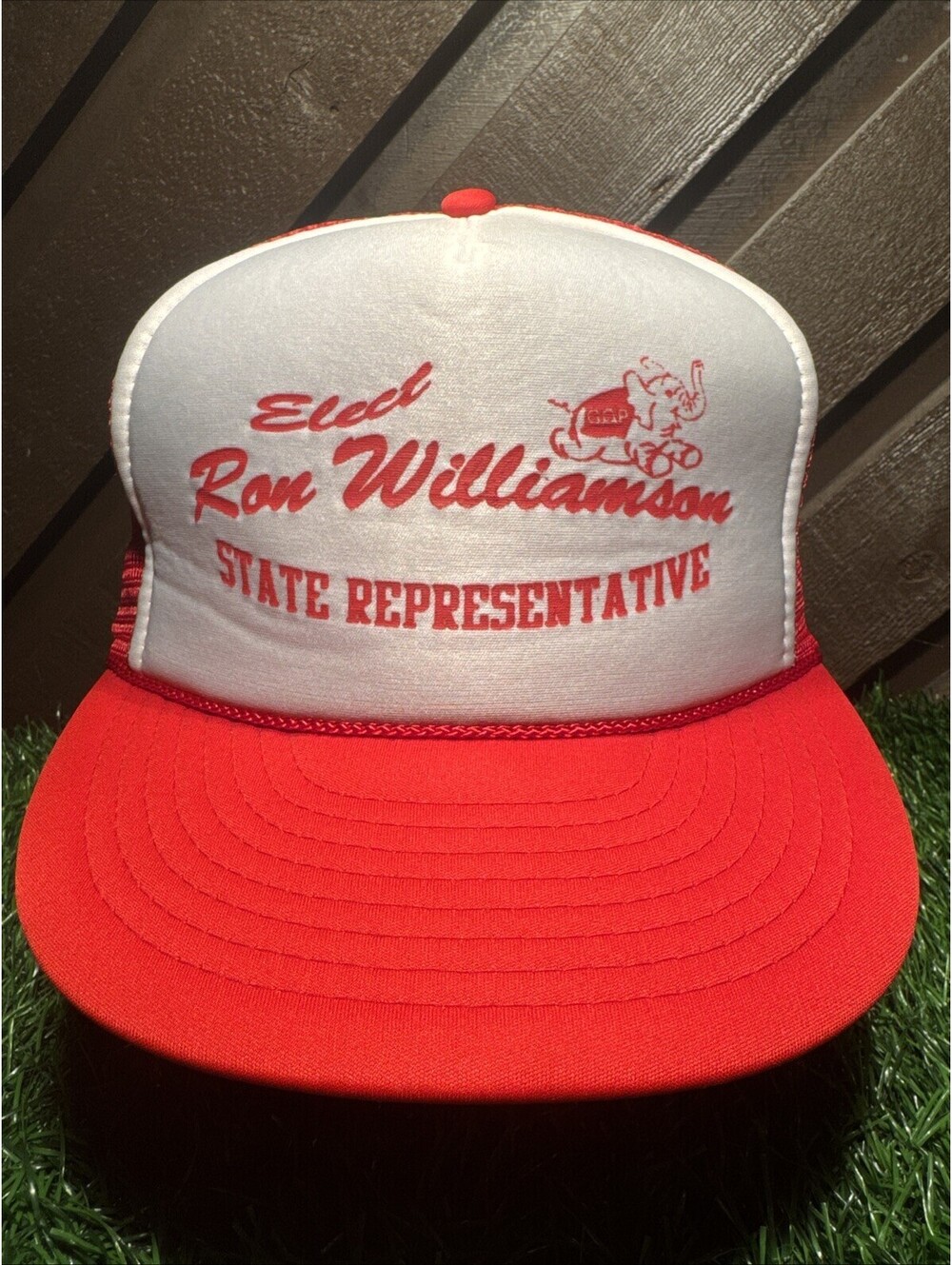 Vintage Elect Ron Williamson State Representative Trucker Hat Nissin Cap GOP Red